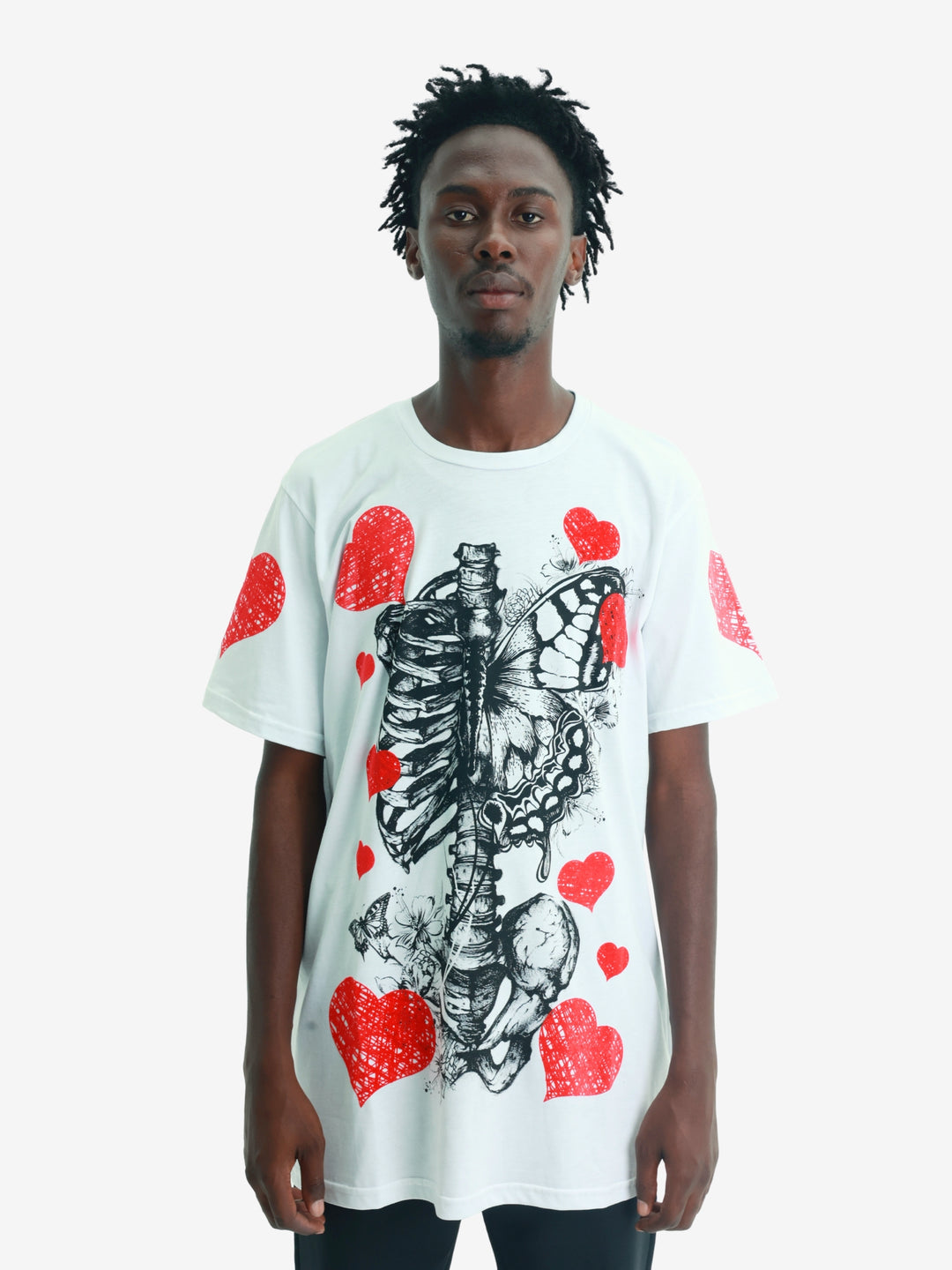 Massimo Sabbadin Crew Allover Print Hearts White