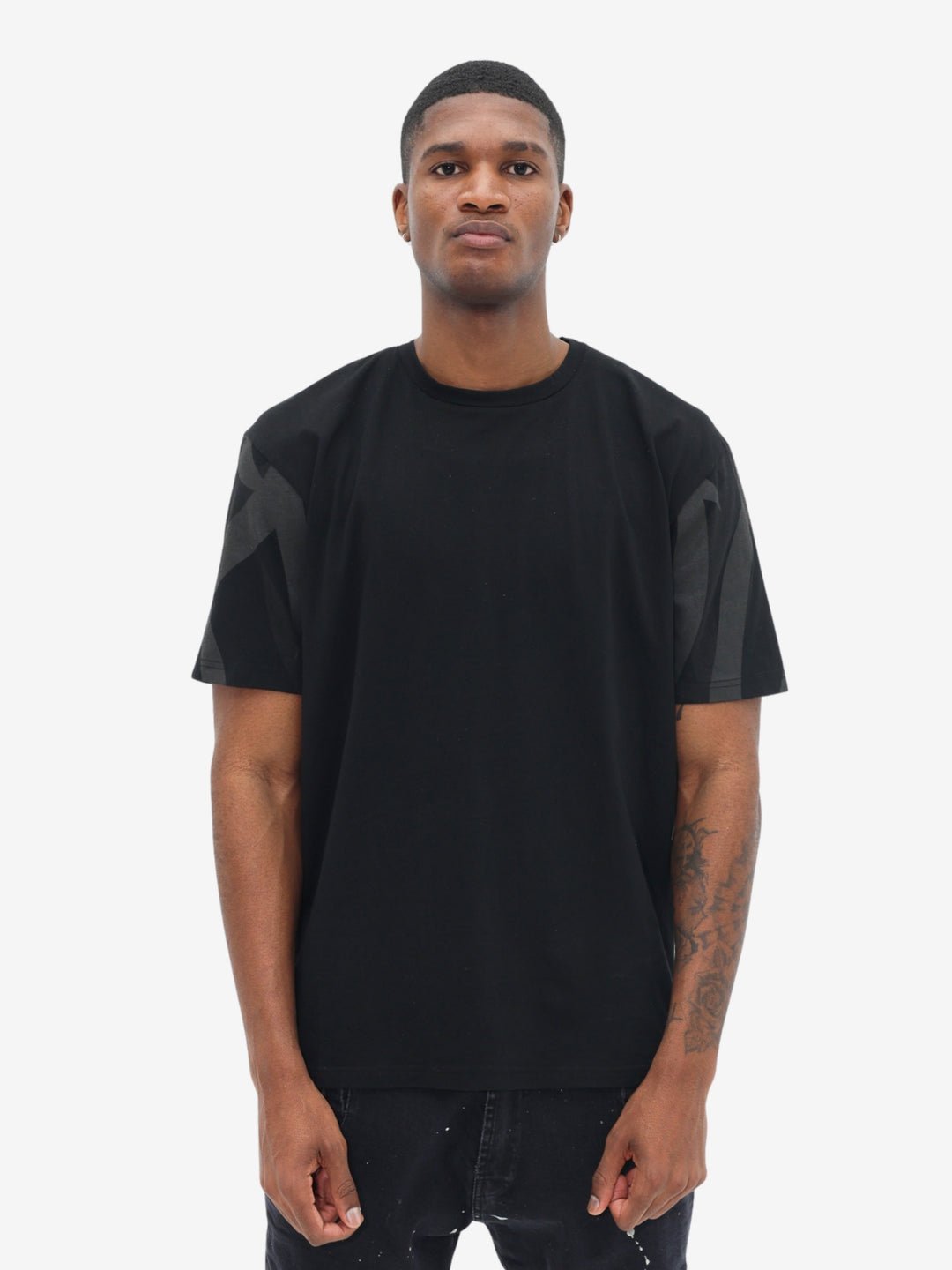 Massimo Sabbadin T-Shirt Aop Sleeves Black